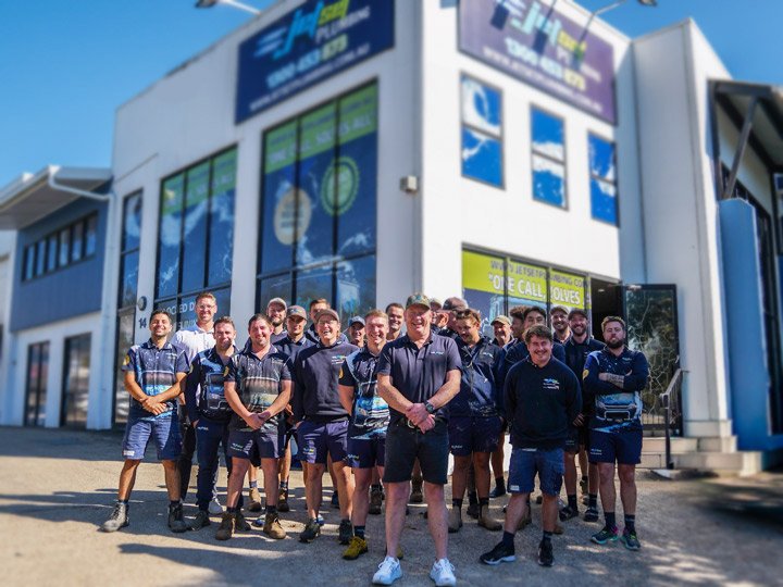The Jetset Electrical team outside their office