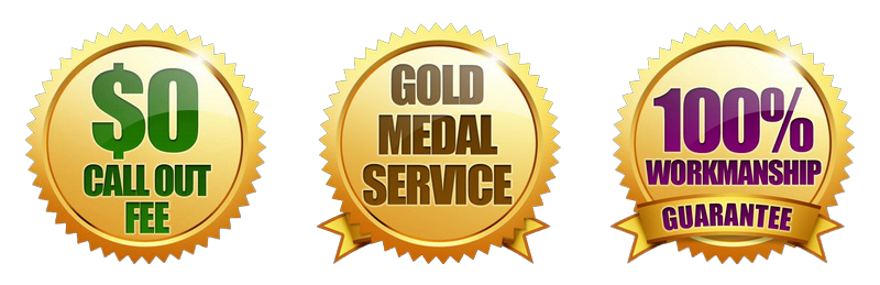 $0 call out fee, Gold Medal Service and workmanship guarantee