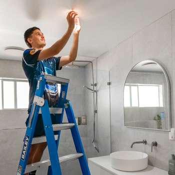 electrician fitting Bathroom Heating Lights